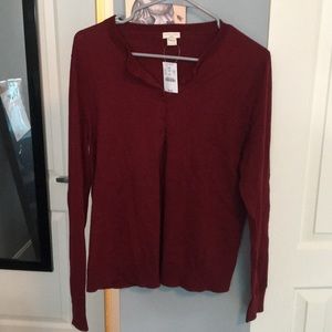 Dark red J Crew Cardigan